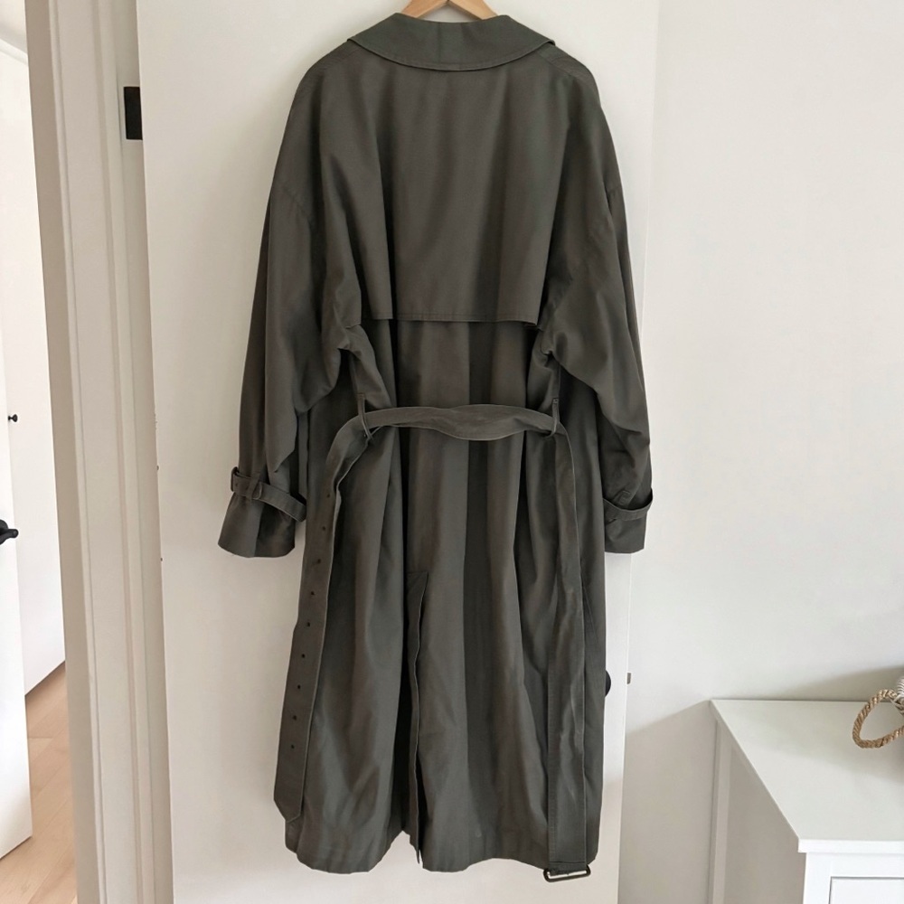 Burberry Olive Green Long Trench Coat - Picture 10 of 15
